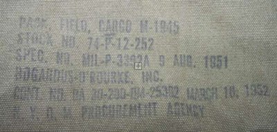 US CARGO PACK M1945 ORIGINALE