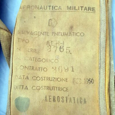 ITALIA GIUBBOTTO SALVAGENTE PNEUMATICO AERONAUTICA MILITARE 1950
