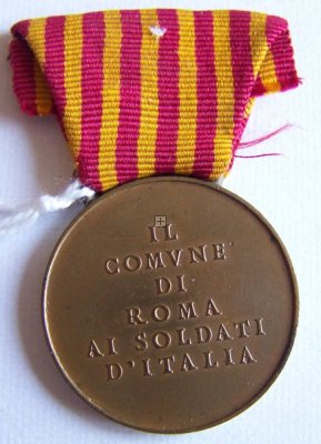 ITALIA MEDAGLIA ROMA AI SOLDATI D'ITALIA 1918 ORIGINALE