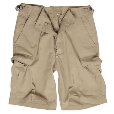 US BERMUDA RIPSTOP COTONE PRELAVATO KAKI