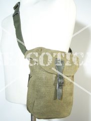 ITALIAN HAVERSACK LIGHT GREEN WITH SHOULDER STRAP AND METAL HOOK