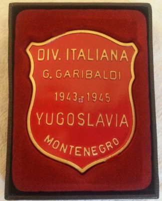 ITALIA SCUDETTO DIV. GARIBALDI YUGOSLAVIA RIPRODUZIONE