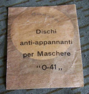 ITALIA BUSTINA DISCHI ANTI APPANNANTI MASCHERA O-41 ORIGINALE