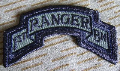 US PATCH 1ST RANGER BN. SUBDUED