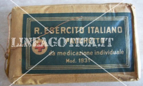 ITALIA PACCHETTO DI MEDICAZIONE INDIVIDUALE MODELLO 1931 R.E.I. - Clicca l'immagine per chiudere