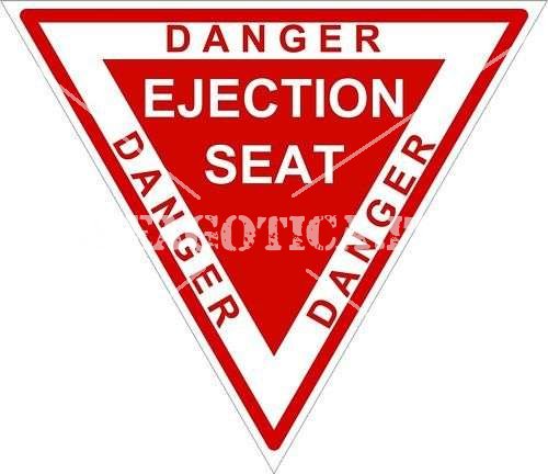 ADESIVO DANGER EJECTION SEAT - Clicca l'immagine per chiudere