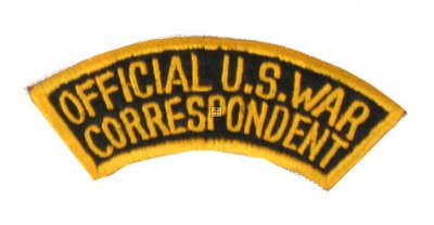 US PATCH OFFICIAL WAR CORRESPONDENT RIPRODUZIONE