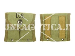 US MAGAZINE POUCH 30M1 CARBINE KHAKI WITH BELT LOOPS (REPRO)
