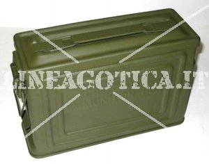 US METAL AMMO BOX SMALL CAL.30 WWII USED