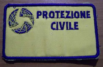 DISTINTIVO PROTEZIONE CIVILE ITALIANA RETTANGOLARE