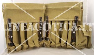 WH MAGAZINE POUCH 12 POCKETS MP38/MP40 PAIR (REPRO)