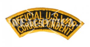 US PATCH OFFICIAL WAR CORRESPONDENT RIPRODUZIONE