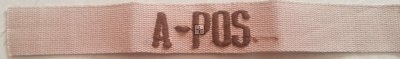 US ARMY BLOOD GROUP DESERT TAB ORIGINAL