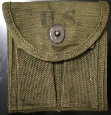 US MAGAZINE POUCH 30M1 CARBINE OLIVE (1943) ORIGINAL
