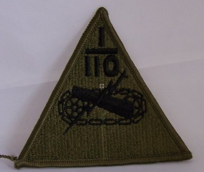 US 1ST ARMOURED DIVISION 110 SUBDUED PATCH ORIGINAL